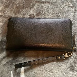 Halogen Long Zippy Wallet w/Wristlet Strap